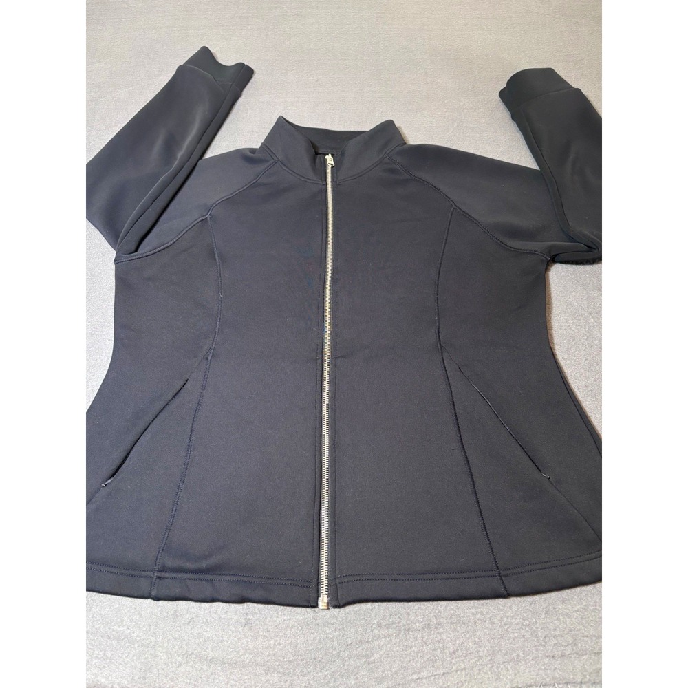 32 Degrees Heat Womens S Black Full Zip Active Jacket Stretch Athleisure Y2K